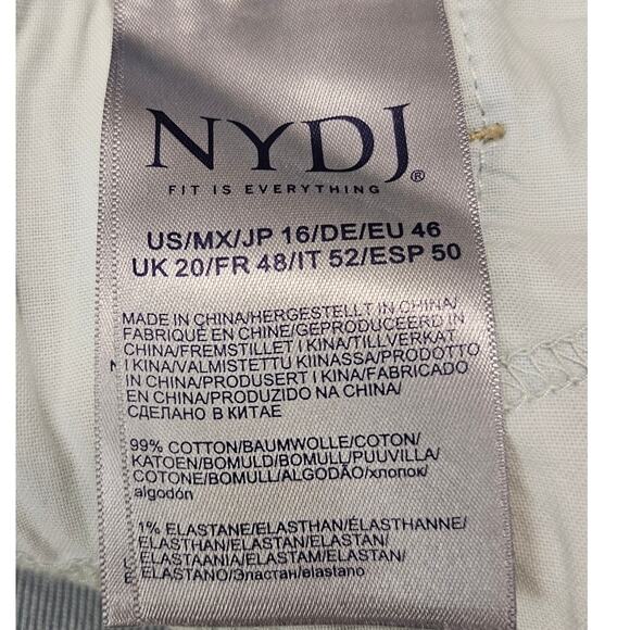 NYDJ WOMEN'S SHERI SLIM LIFT X TUCK TECHNOLOGY BLUE JEAN PANT SIZE 16, 38W X 29L - Picture 13 of 16